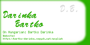darinka bartko business card